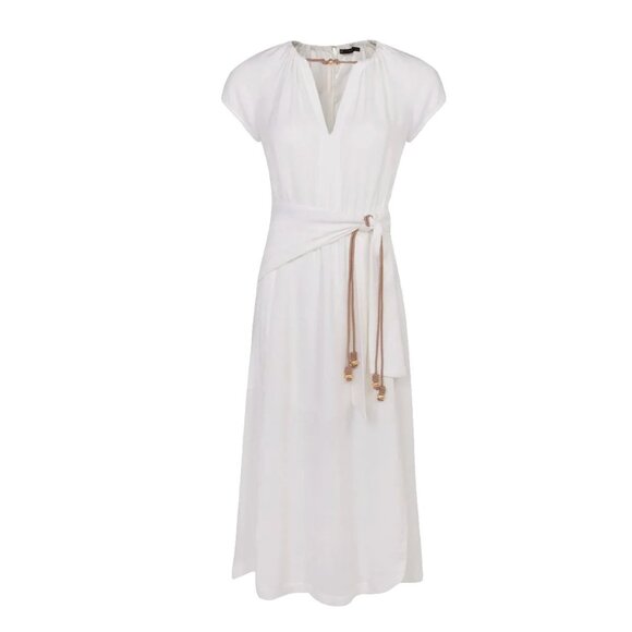 ViX Paula Hermanny Vix Claire Detail Midi Dress off white size 6 NWT - Picture 1 of 7